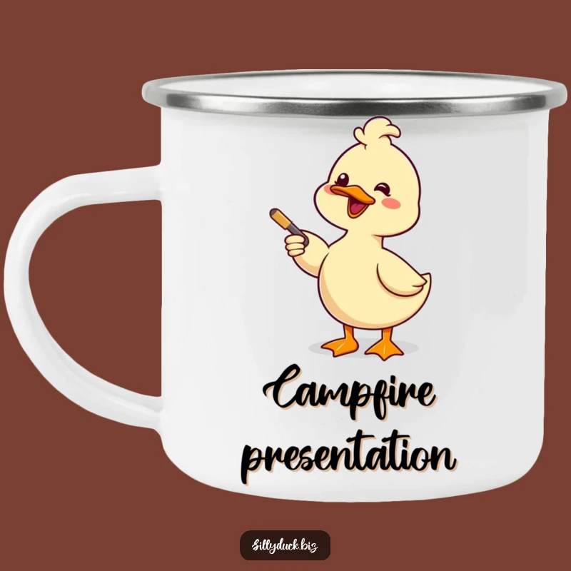 Funny Kawaii Duck Camping Mug Gift: Presenting Duck for Outdoor Fun