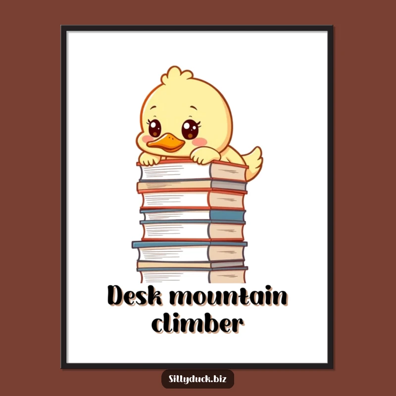 Funny Kawaii Duck Digital Art Print Gift: Instant Determined Duck Download