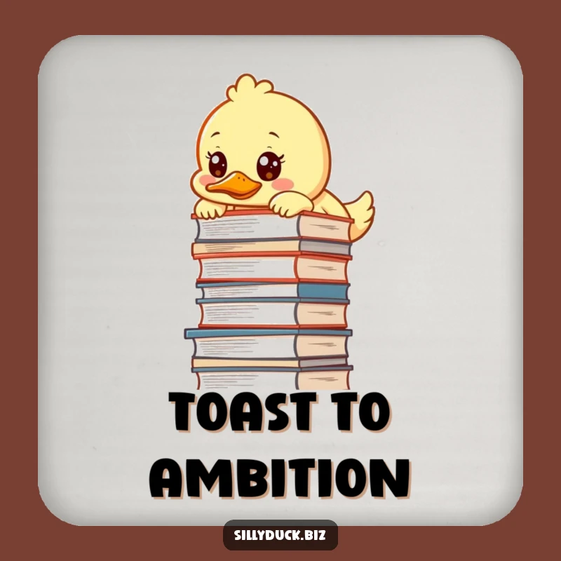 Funny Kawaii Duck Coaster Gift: Protect Surfaces with Determination