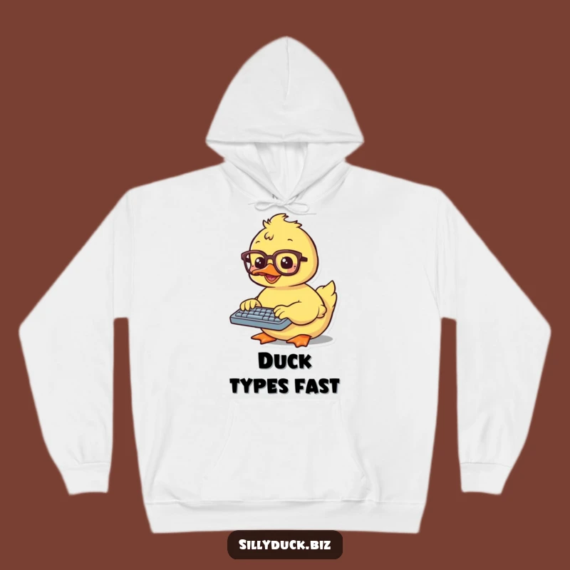 Funny Kawaii Duck Hoodie Gift: Cozy Up with Your Favorite Typist Duck