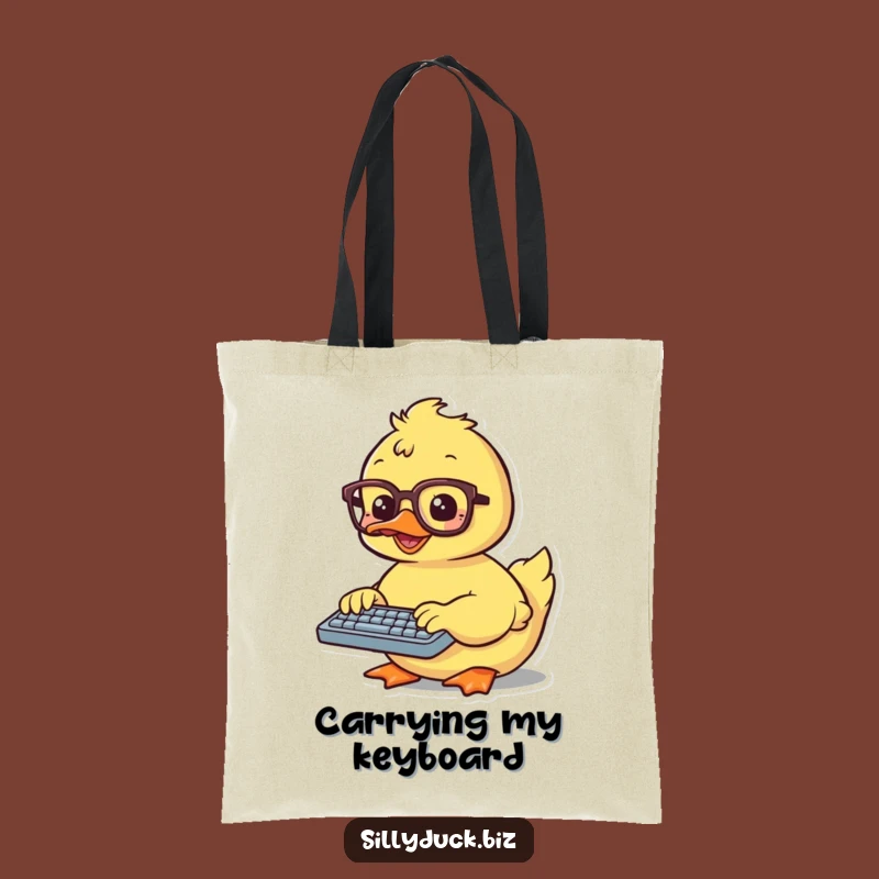 Funny Kawaii Duck Tote Bag Gift: Carry Your Books with This Typist