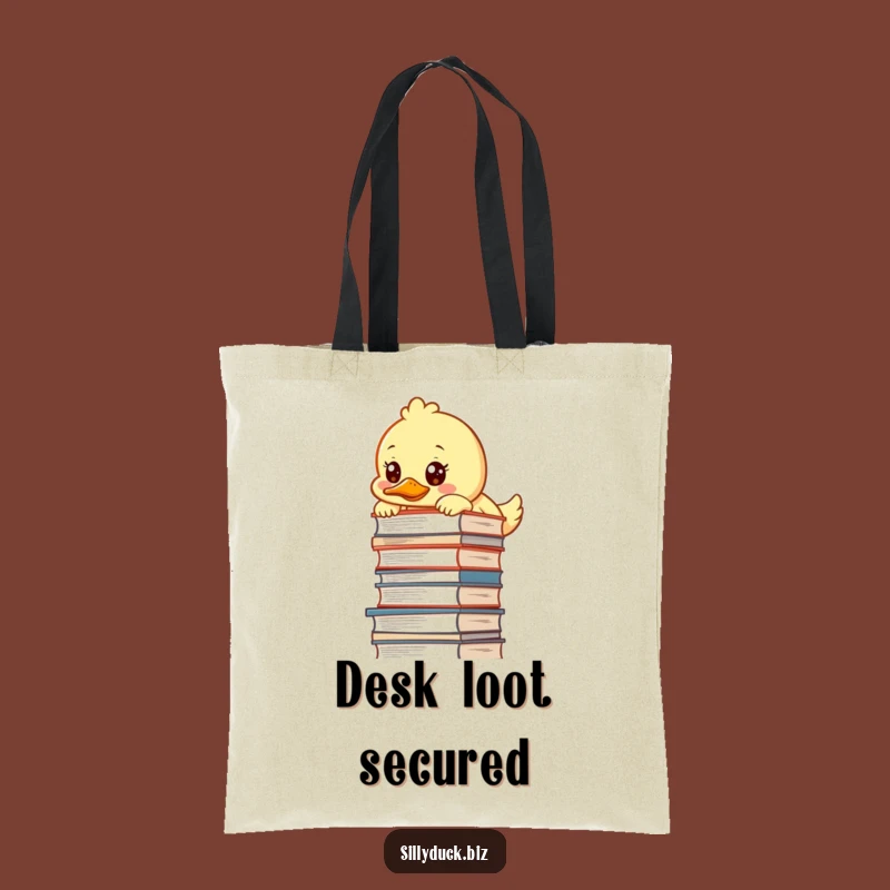 Funny Kawaii Duck Tote Bag Gift: Carry Your Load with Determination